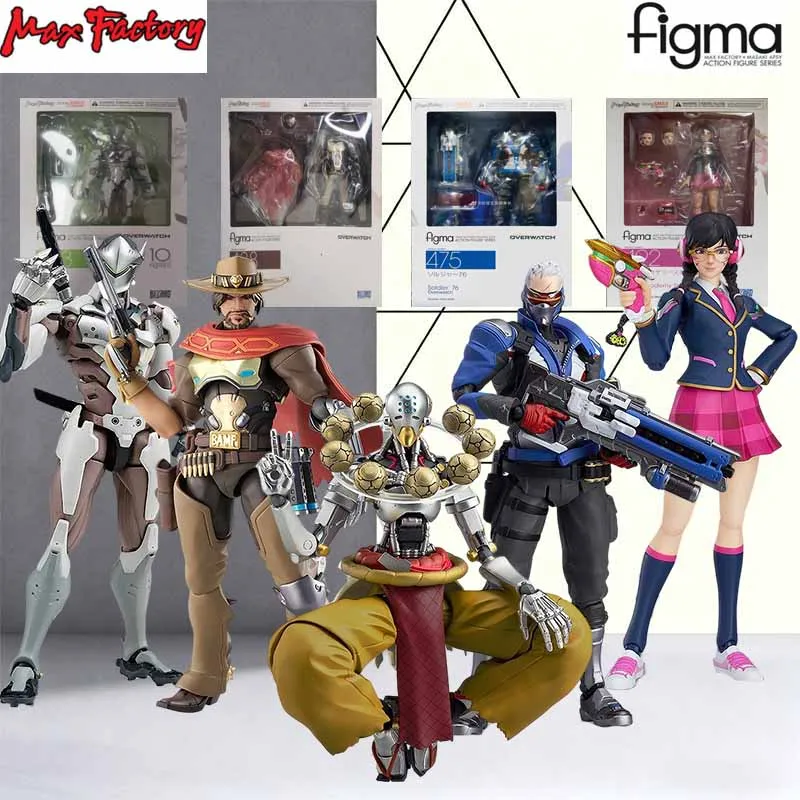Max Factory Original MODEL KIT Figma 492 D.VA 475 Soldier 76 438