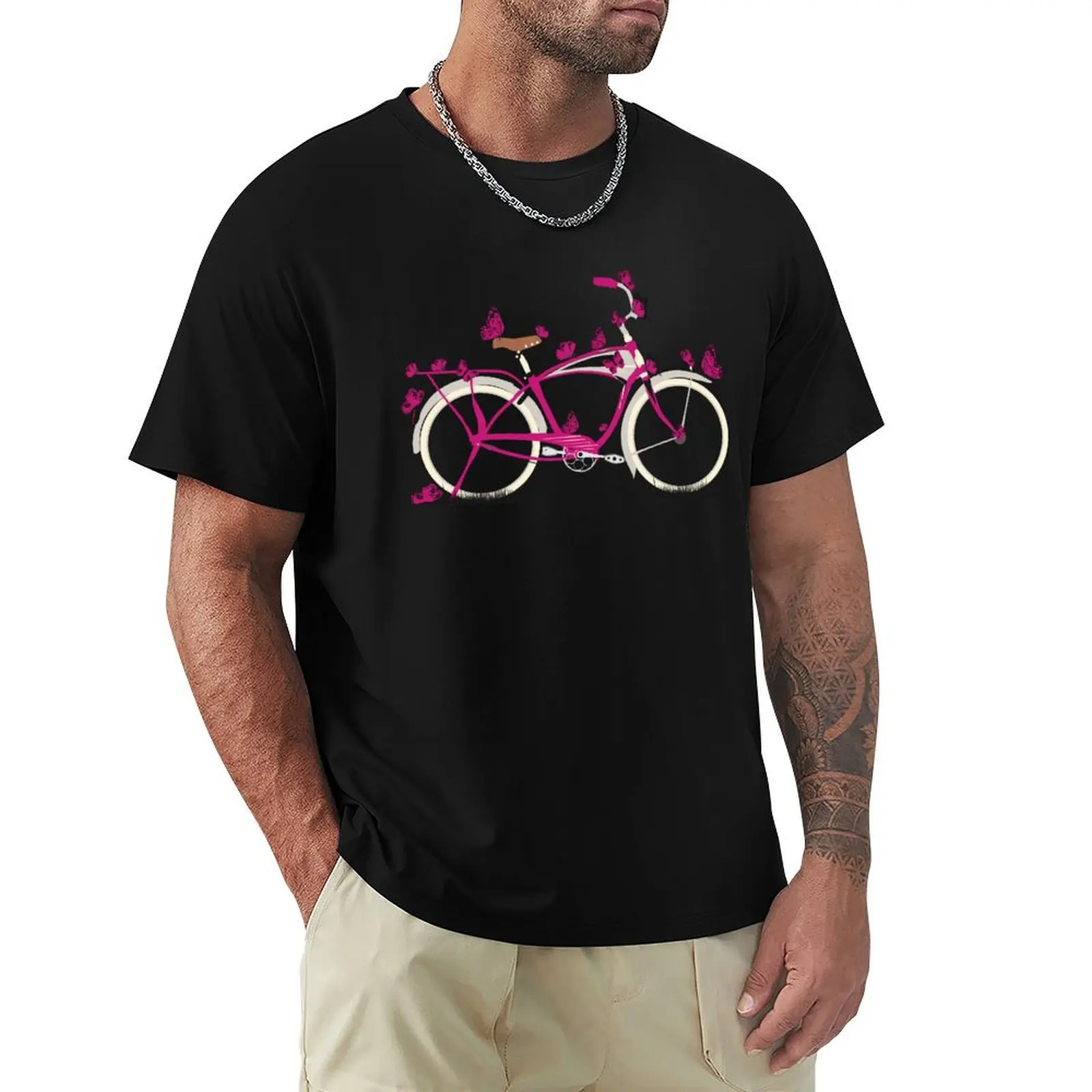 Butterfly Bicycle T-Shirt graphic t shirts anime figures customs design your own plain t shirts men