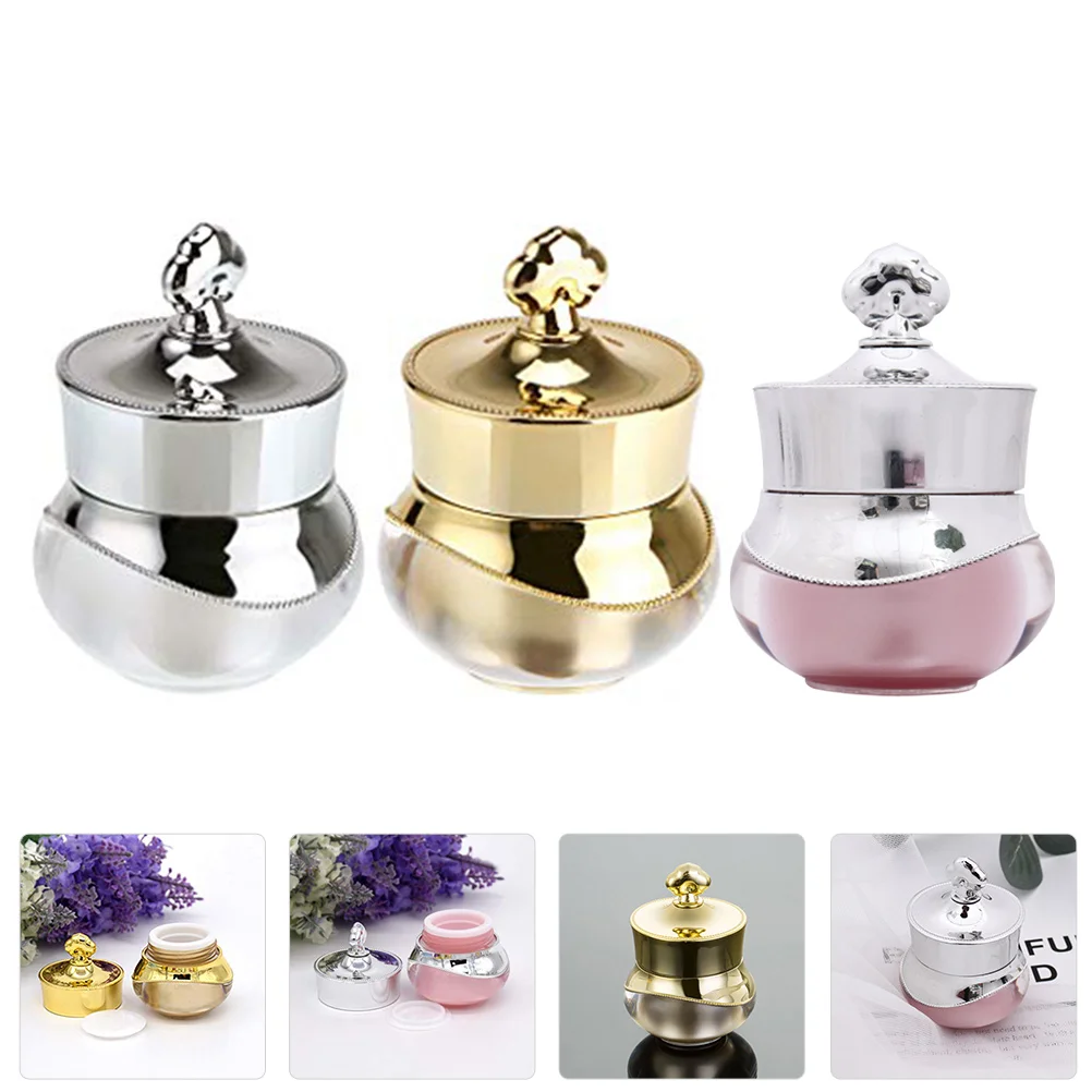 

3Pcs Cream Jars Nontoxic Odorless EcoFriendly Leakproof Sealed 5g Jar Inner Lining Dome Lid Travel Empty Bottles