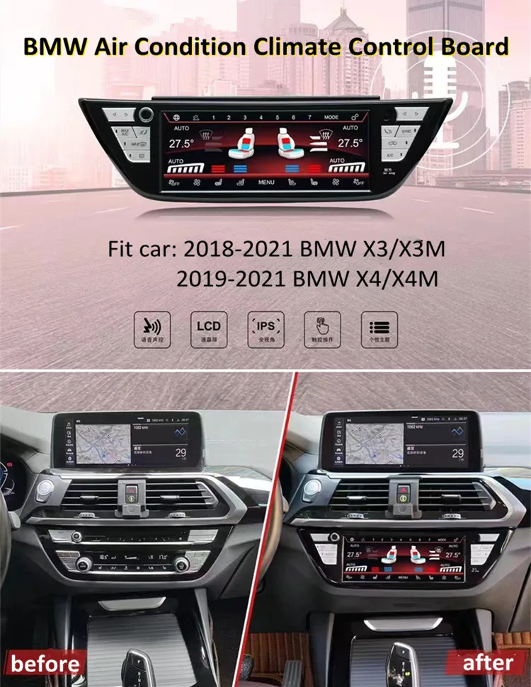 Climate AC Panel Display Screen for BMW 5 Series G30/M5/X3/X4/6 2018-2022 Air Conditioner LCD Touch Control - Image 3