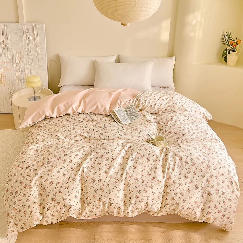 Bonenjoy 100% Cotton Duvet Cover Floral Style Quilt Cover Bedding Home Soft Comforter Cover housse de couette (No Pillowcase)