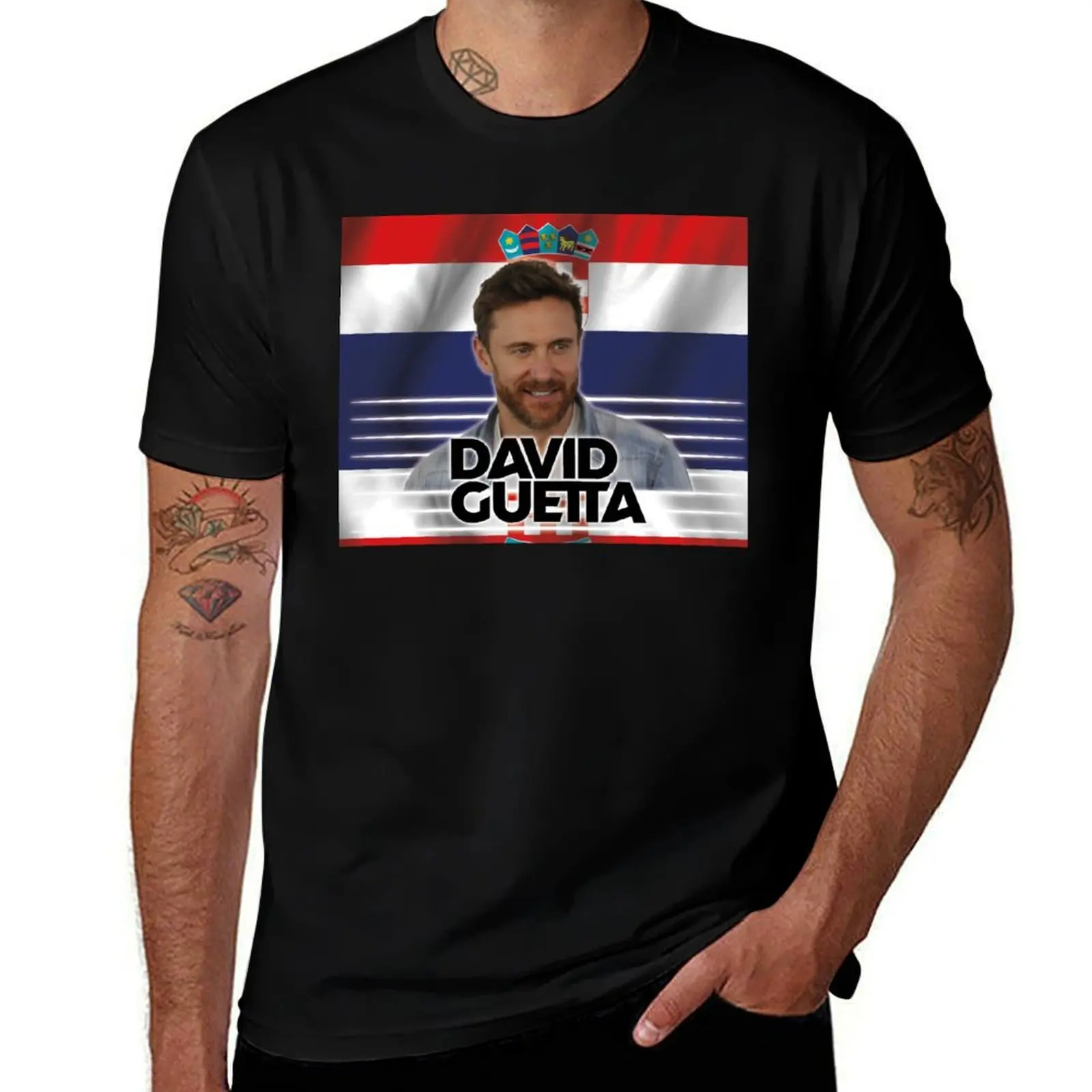 Футболка David Guetta Athletic Fit, спортивный топ с короткими рукавами