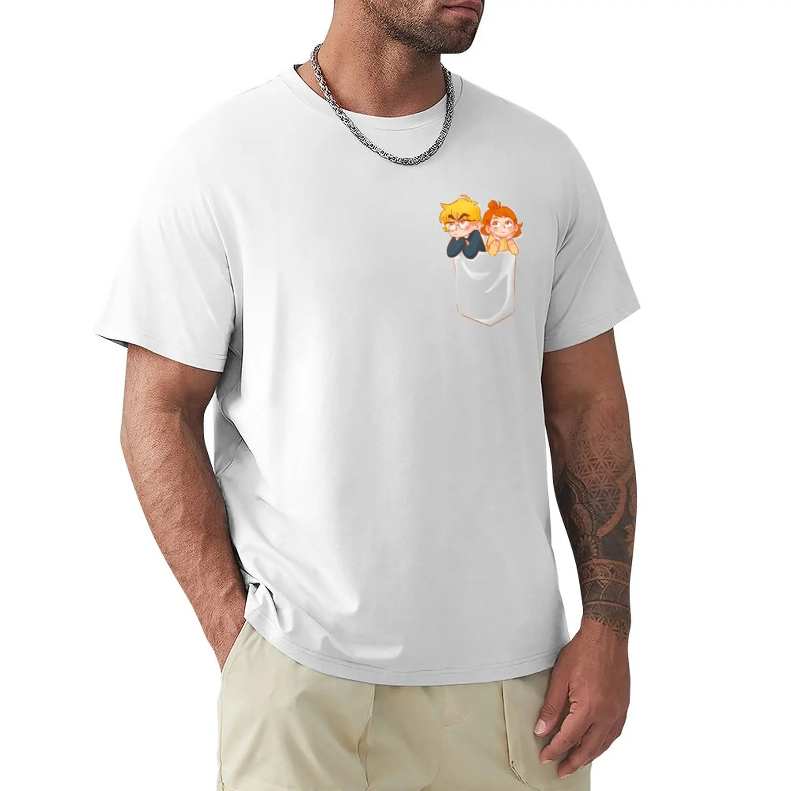 

Oliver and Sara Pocket T-Shirt anime blank t shirts mens graphic t-shirts