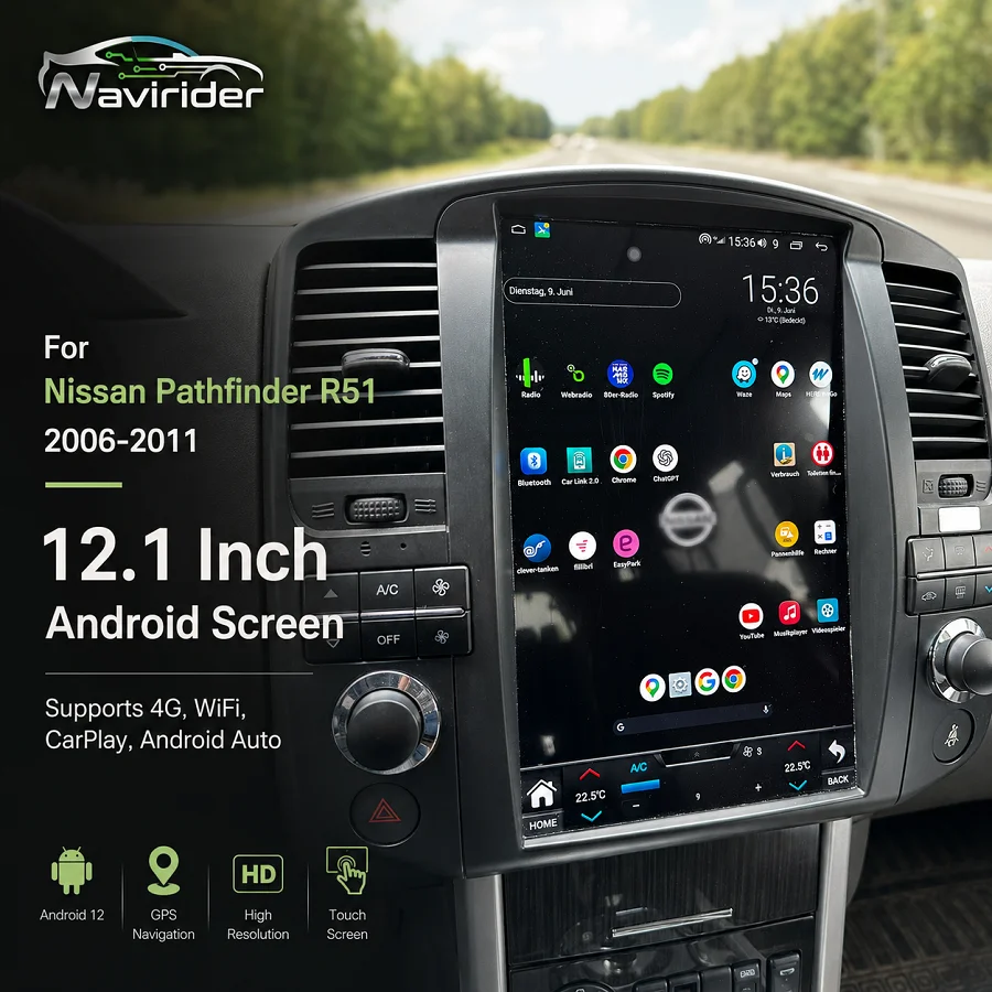 T  Android 15 For Nissan Pathfinder R51 2006-2011 12.1