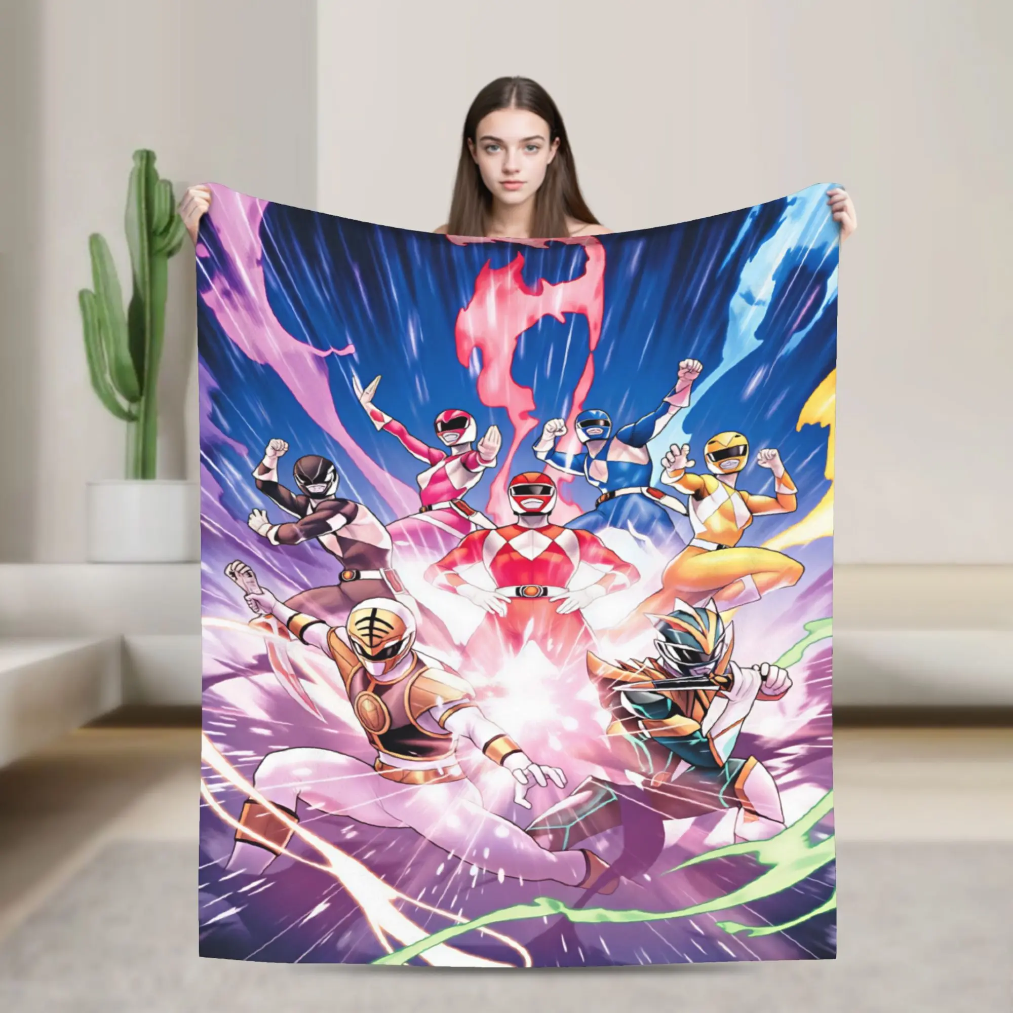 Super Sentai Blanket  Airplane Travel Flannel Bedding Throws For Couch Bed Soft Warm Design Quality Bedspread Gift Idea