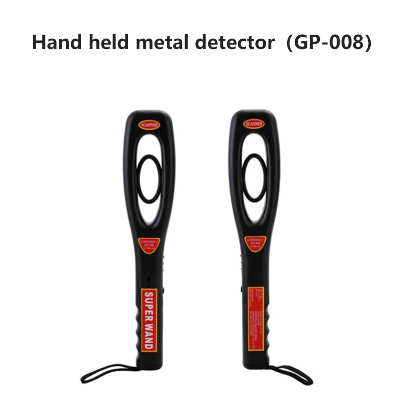 GP-008RB كاشف المعادن المحمول مع بطارية قابلة للشحن كشف الأظافر الخشبية لغرفة الامتحانات المدرسية فحص الهاتف المحمول