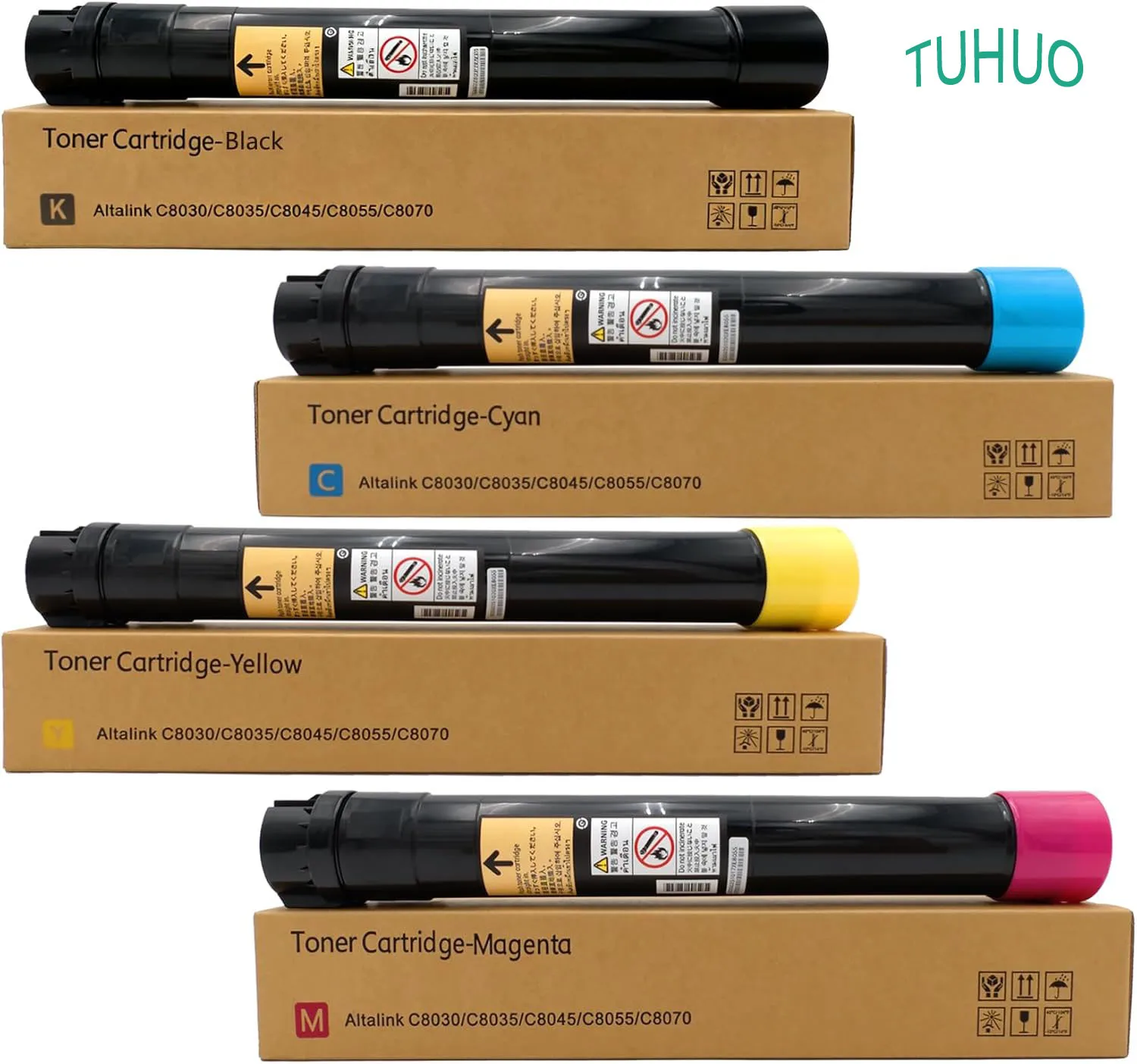 

1PCS C8030 Toner Cartridges For Xerox Altalink C8035 C8045 C8055 C8070 Compatible High Quality Toner BK:450g CYM:300g