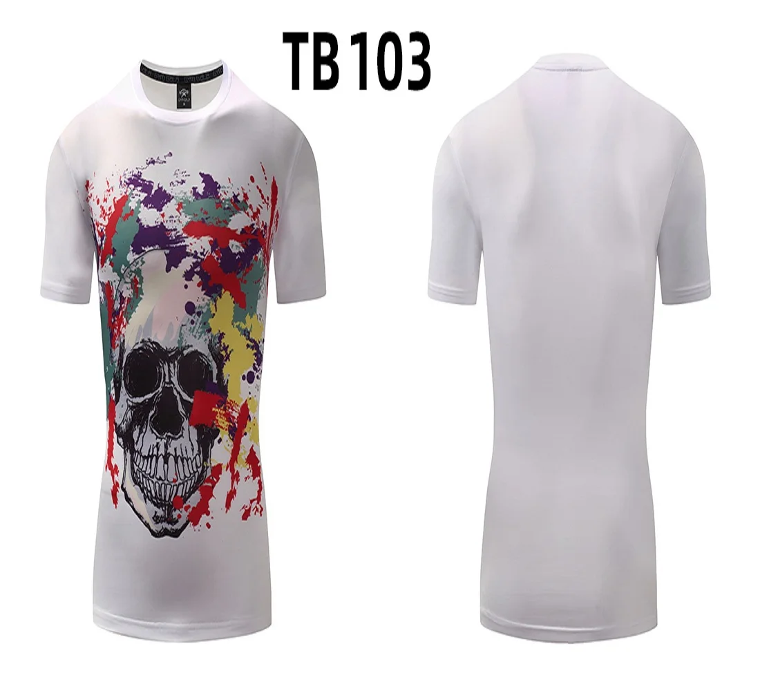 2022 new Skeleton 3D Print Running Short Sleeve Men's T-shirt Long sleeve compression shirt Fitness T-shirt Fitness Sports Shirt