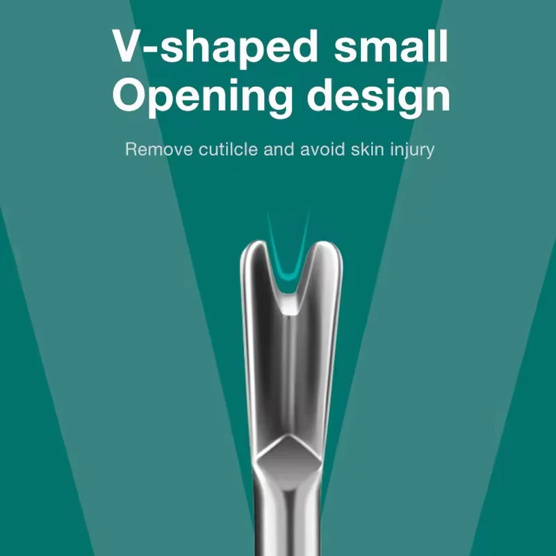 Stainless Steel Pusher And Trimmer, Dead Skin And Hangnail Cleaner, Nail Art Manicure Tool For Adult Nail Care