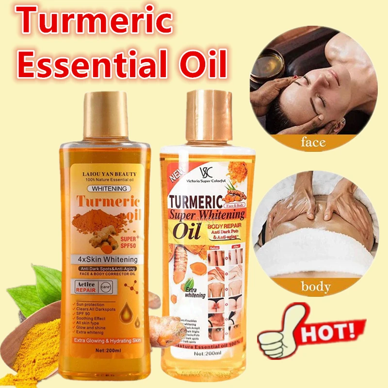 Anti Wrinkle Remove Dark Spots Turmeric Essential Oil with For Skin Massage, Body Massage, Diffuser, Aromatherapy Hair Face Care