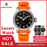 STEELFLIER oficial SF741 relojes de pulsera clásicos de cuarzo recuerdos espejo de zafiro VH31 silencioso 200M impermeable reloj luminoso de lujo