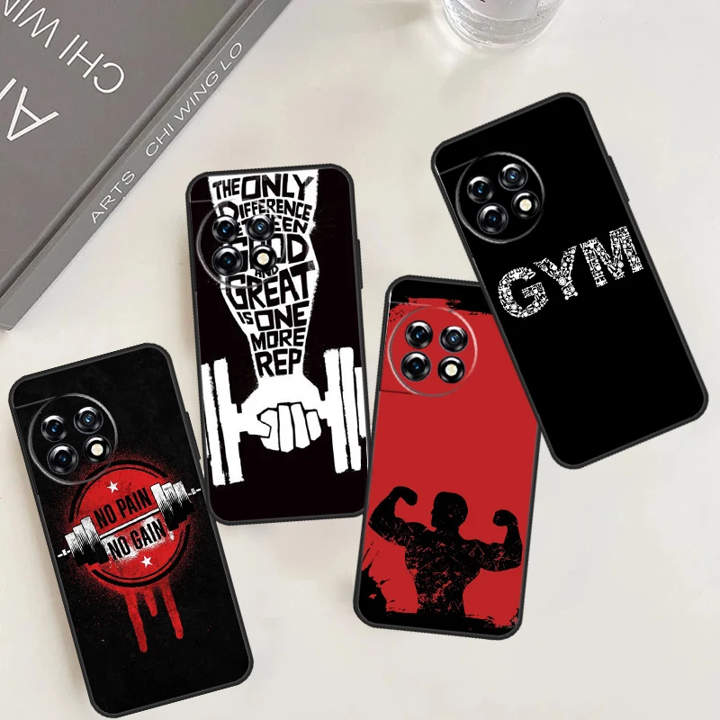 Bodybuilding Gym Fitness Case For OnePlus Nord N30 N20 N10 CE 2 3 Lite 2T OnePlus 10T 12R 10R 8 9 10 Pro 11 12 Cover