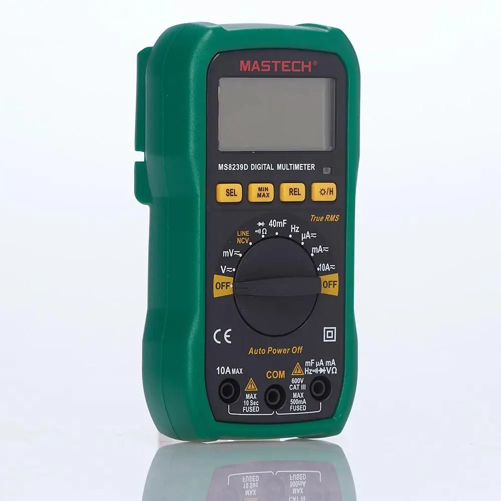 MASTECH MS8239D+ Digital Multimeter High precision True RMS Auto Range Ammeter Voltmeter Smart Capacitor NCV Ohm Hz Live Tester