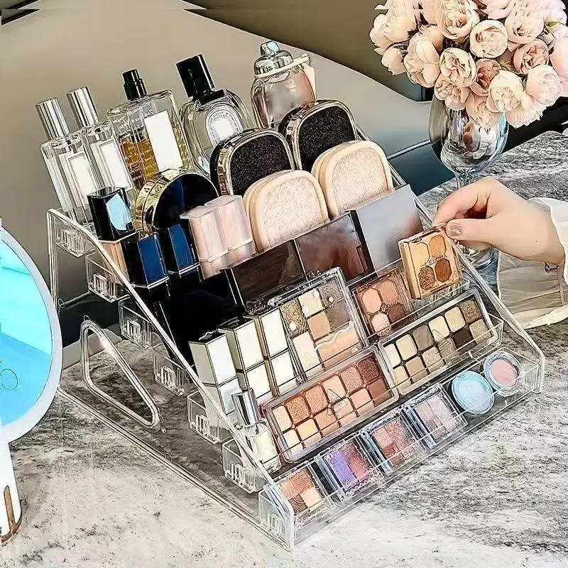 

●1 Set Lipstick Organizer 3/4/5/6/7 Layers Heighten Cosmetics Storage Organizer Nail Perfume Display Stand