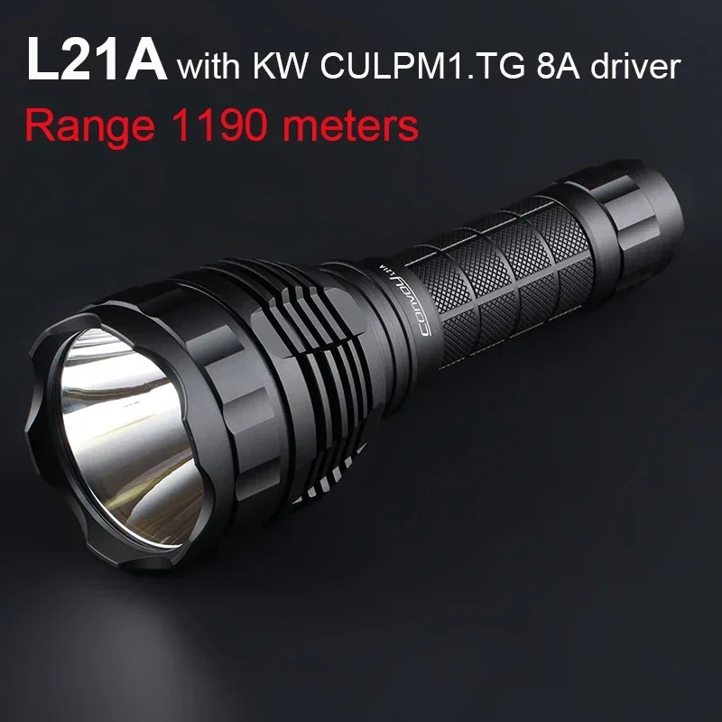 Super Power Flashlight KW CULPM1.TG 8A 2300LM Driver Range 1190M Tactical Torch Light for Hunting Camping