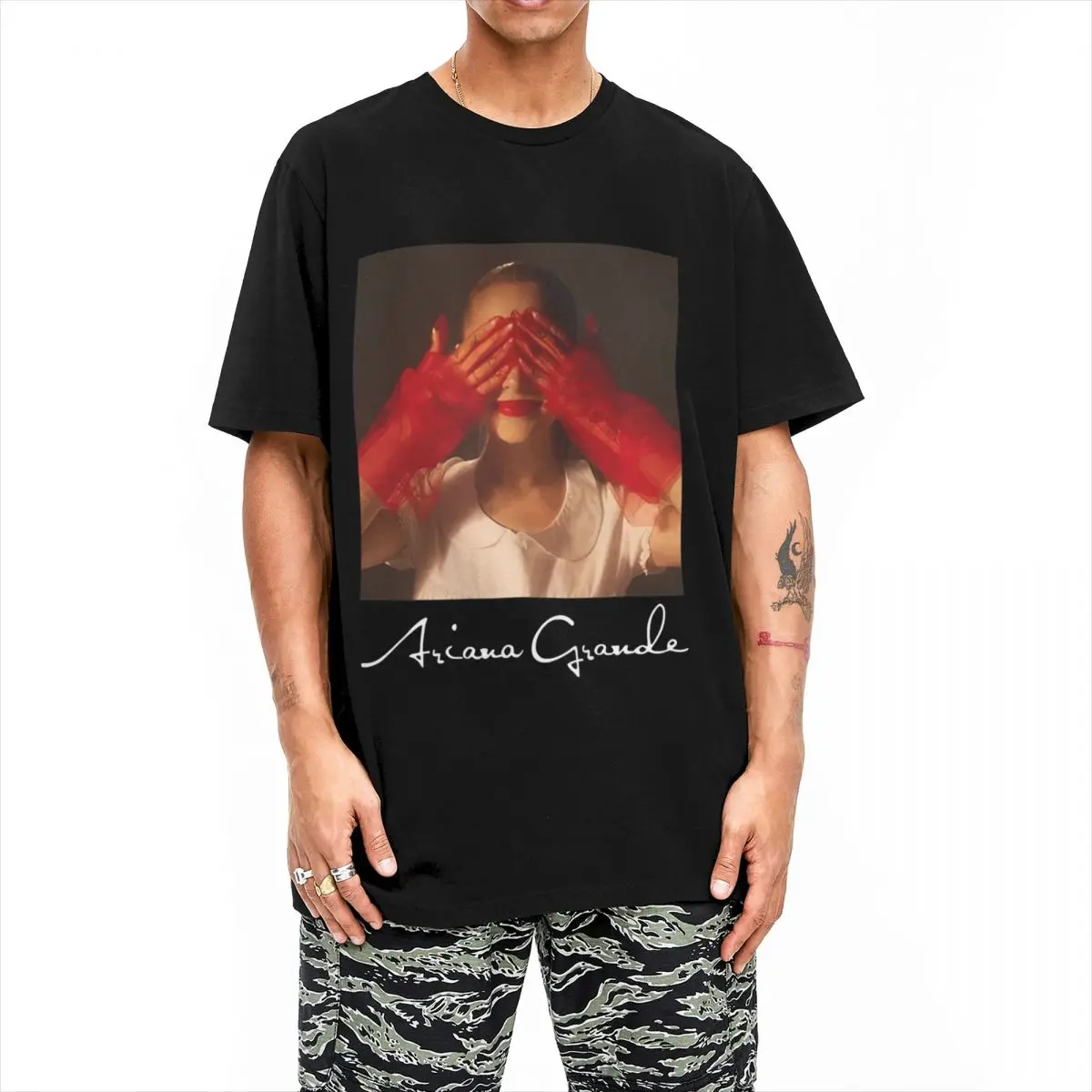 Homens 2024 novo álbum ariana tour impressão t camisas música grande algodão t manga curta camiseta legal tshirt plus size 5xl 6xl