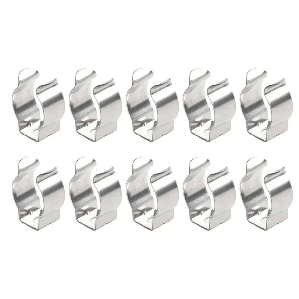 10pcs Spring Terry Clips Narrow Base Tool Stainless Steel Spring Terry Clamp Heavy Duty Tool Storage Rack 25mm 30mm 32mm 35mm