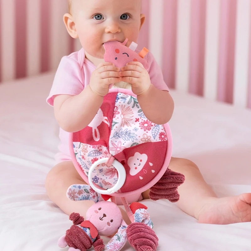 新生児の視覚刺激と安らかな就寝のための柔らかいポリエステル製おもちゃ付き回転式ベビーベッドモバイル