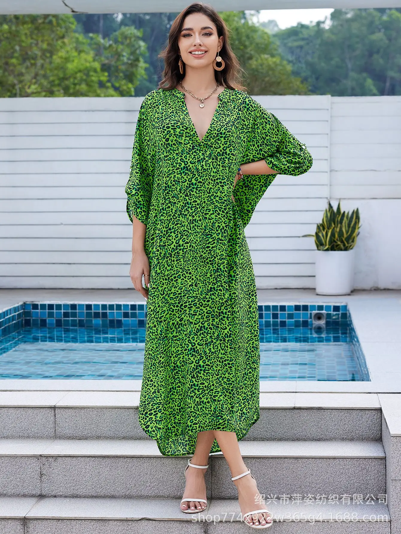 Frau Badeanzüge Cover Up Playa Pareo Damen Strand Transparent Kleid Tunika Strandkleider Spitze Mesh Lange Kleider V-Ausschnitt Shirt