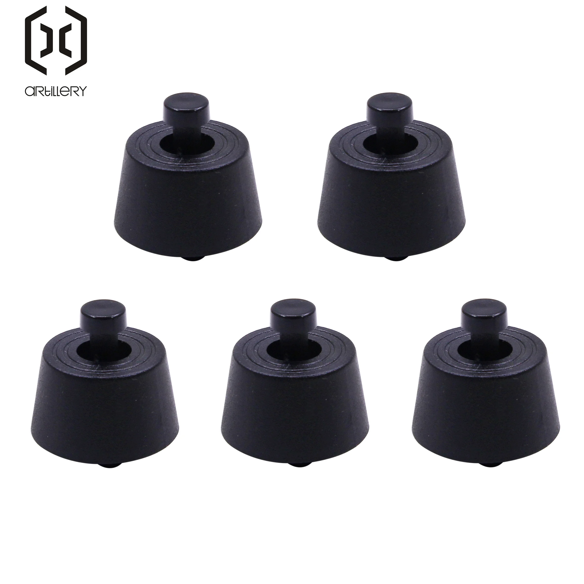 Black Pin-Type Foot Pads for Artillery 3D Printer Series - Pack of 4 Durable Support Feet for 3D Printing Equipment