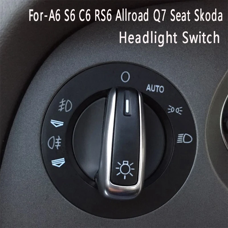 Headlight Switch Control Fog Light Switch For- A6 S6 C6 RS6 Allroad Q7 Seat Skoda 4F1941531E