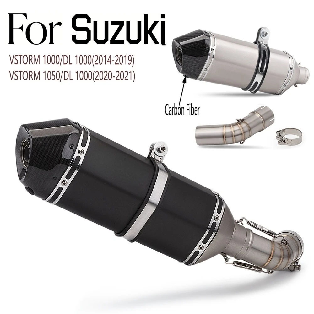 

Для мотоцикла VSTROM 1000 DL1000 (2014-2019) VSTROM 1050 (2020-2021) DL1050 Escape Slip-On выхлопная труба среднего звена мотоцикла