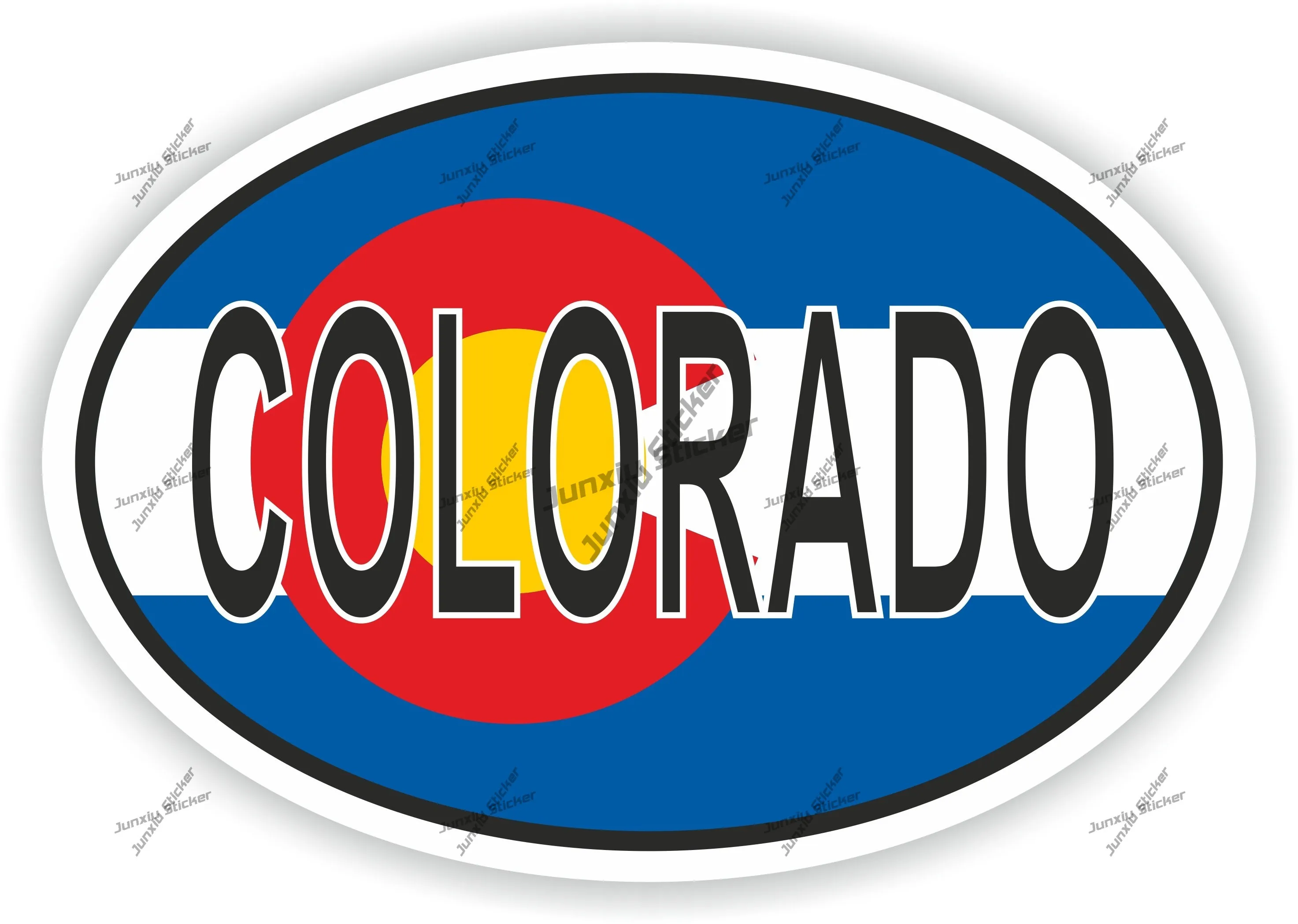 

Colorado Oval Flag Sticker Scratch-proof Sunscreen New Cute Phone Case Waterproof Vinyl Decal Sun Protection Exterior Top Rated