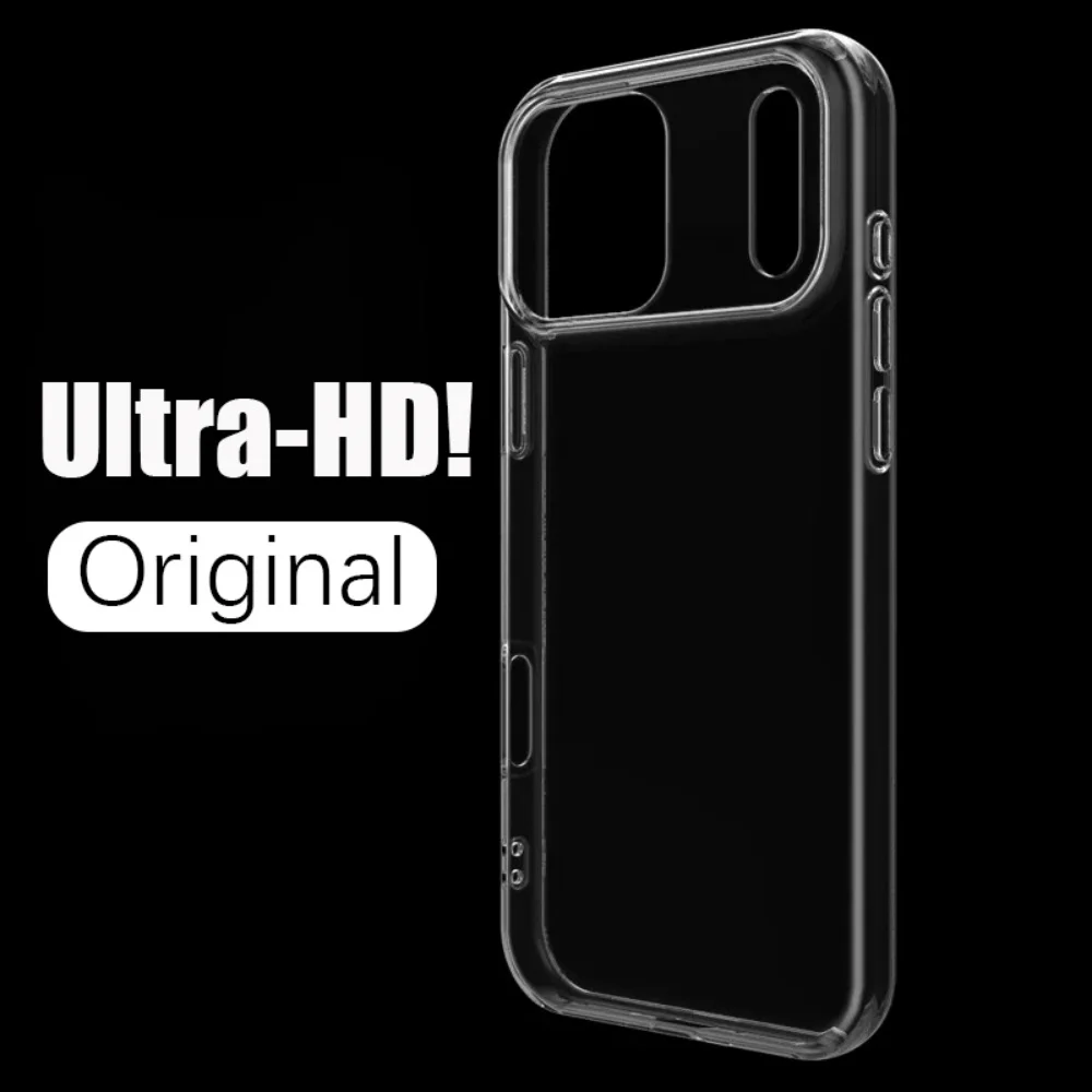 حافظة شفافة كريستالية رفيعة للغاية لهاتف آيفون 17 Air 16 15 14 13 12 Pro Max Plus 17Pro غطاء مدرع صلب بسيط بلون عادي #1