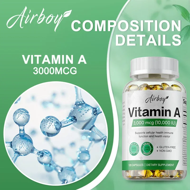 Vitamin A - Immune System & Reproductive Function, Supports Healthy Skin & Eyes, Antioxidant Activity