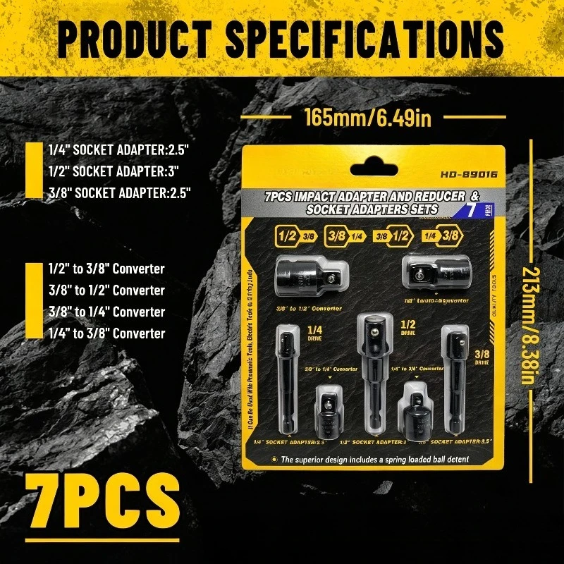 Pneumatic Adapter Sleeve Connector Rod Multifunctional Heavy Duty Hexagonal Adapter