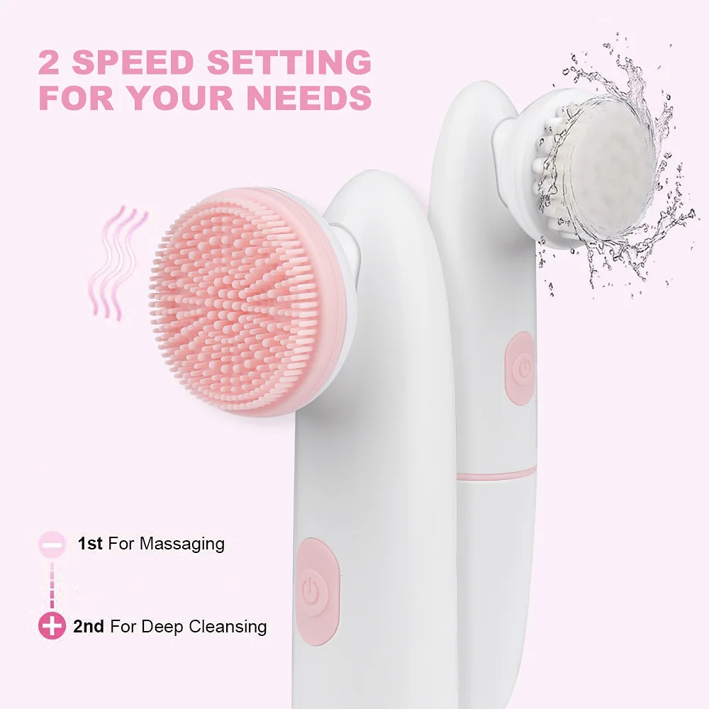 전기 실리콘 페이셜 클렌저, 방수 클렌징 브러시, 소닉 페이셜 모공 클리너, 가정용 페이셜 클렌저