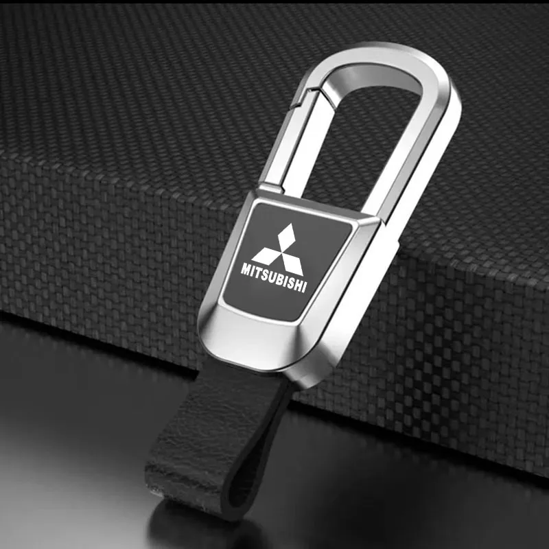 Alloy Car Keychain Key Ring Anti-Loss Keyring Pendant For Mitsubishi Ralliart ASX Lancer Cordia Pajero Mirage Triton Outlander
