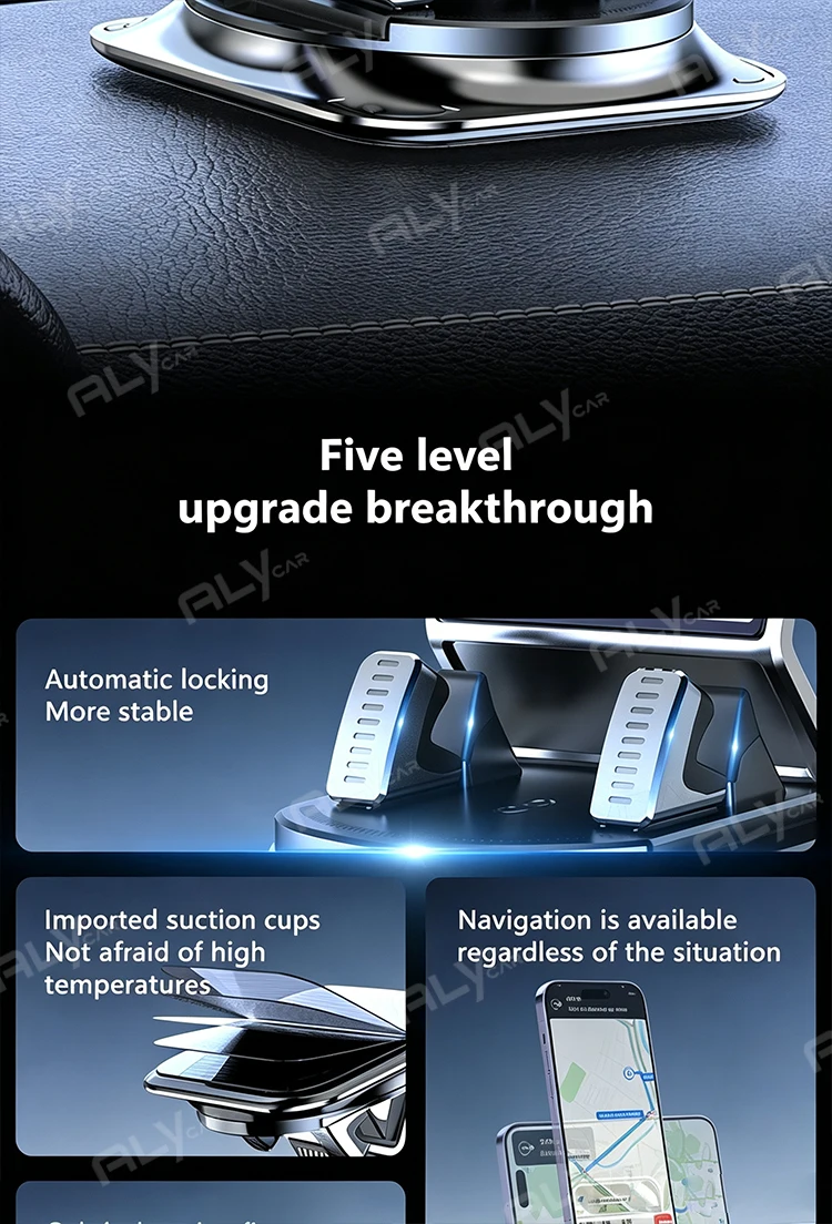 Universelle Auto-Handyhalterung Rutschfester Silikon-Armaturenbretthalter 360° ° Drehbarer Head-Up GPS-Navigationsständer für iPhone Xiaomi Ultra – Detail 2