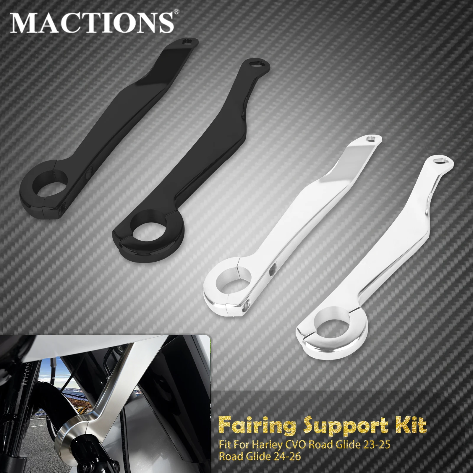 

Motorcycle Engine Guard Lowers Fairing Support Kit Mounting Bracket For Harley Touring CVO Road Glide FLTRXSE 23-25 FLTRX 24-26