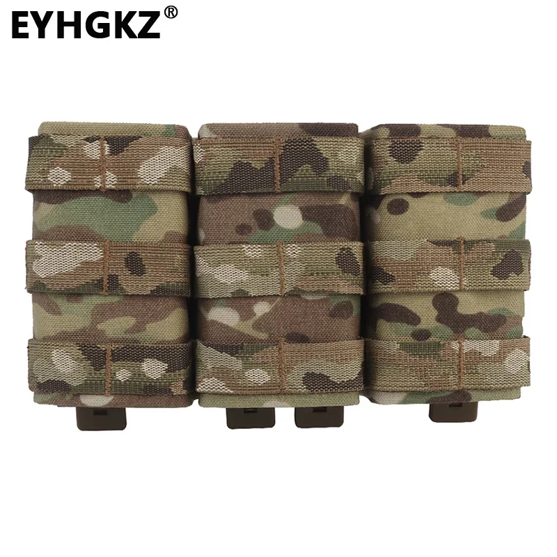 EYHGKZ Tactical Hunting Molle FAST 5.56 Triple Mag Pouch Long Magazine Ammo Clip Strap Holder Pocket Airsoft Shooting Equipment