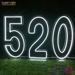 Personalizzato grande LED numero 1 insegne al Neon illuminano compleanno matrimonio parete prima festa di compleanno decorazione numeri lampada regalo ragazzo o ragazza