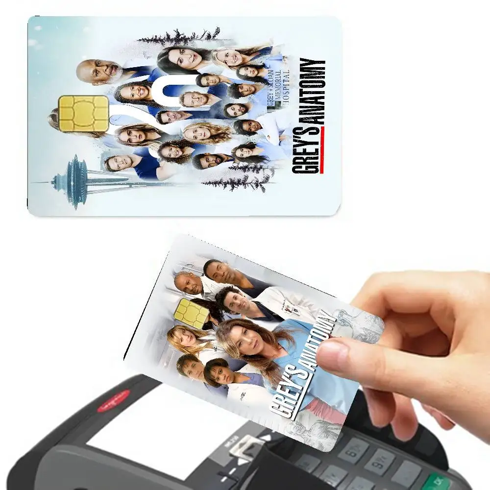Greys Anatomy TV Anime Spend or Save Funny Shell On Off Ultra Thin No Fade Sticker Skin Cover Film for Debit Credit Card