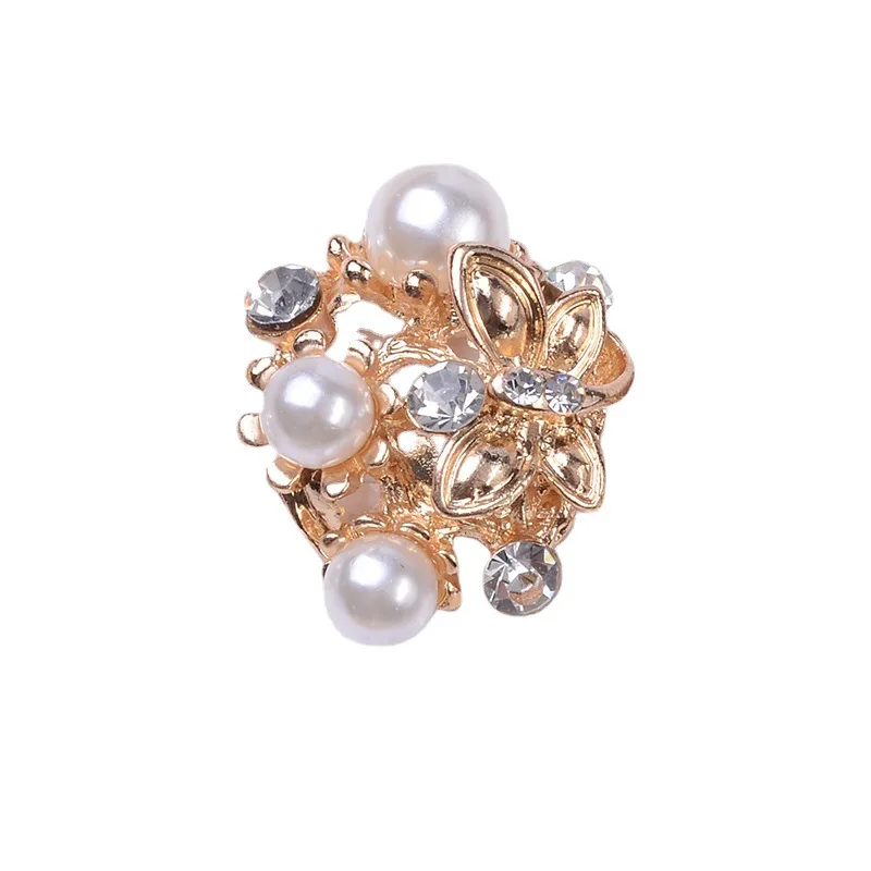 100 pieces set of new materials, various pearl flower heart crystal buckle materials DIY handmade hair accessories headgear