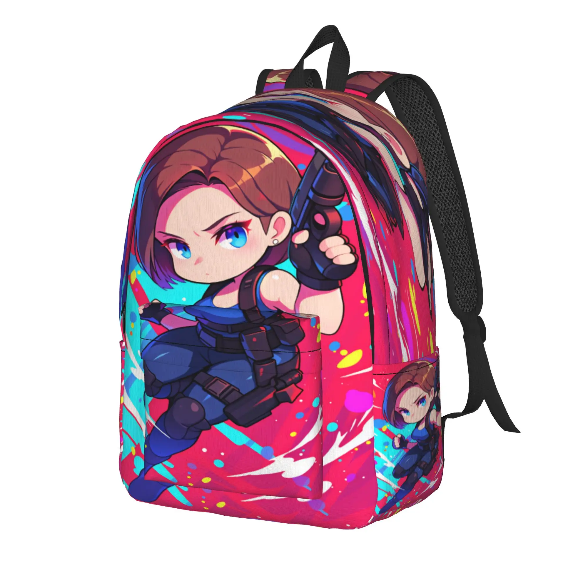 Jill Valentine Resident Evil  Backpack  Teen Polyester Outdoor Backpacks Print Streetwear School Bags Rucksack