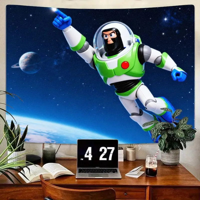 

1 шт. Disney Pixar Базз Лайтер космические приключения гобелен современный полиэстер настенное искусство детская комната декор спальни подарок