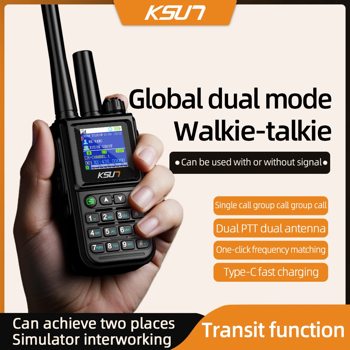Professional Walkie Talkie 4G LTE POC Public Network and Analog Intercom Group Communication for Construction Site Hotel Staff
