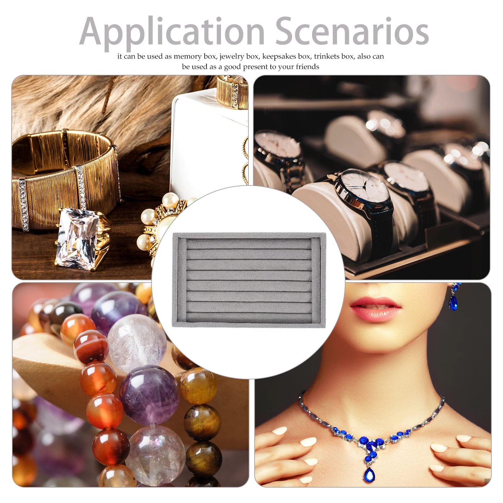 

Поднос для ювелирных изделий, безопасный органайзер для хранения ювелирных изделий, легкий дорожный футляр, кольца, серьги, держатель для броши, поднос для колец
