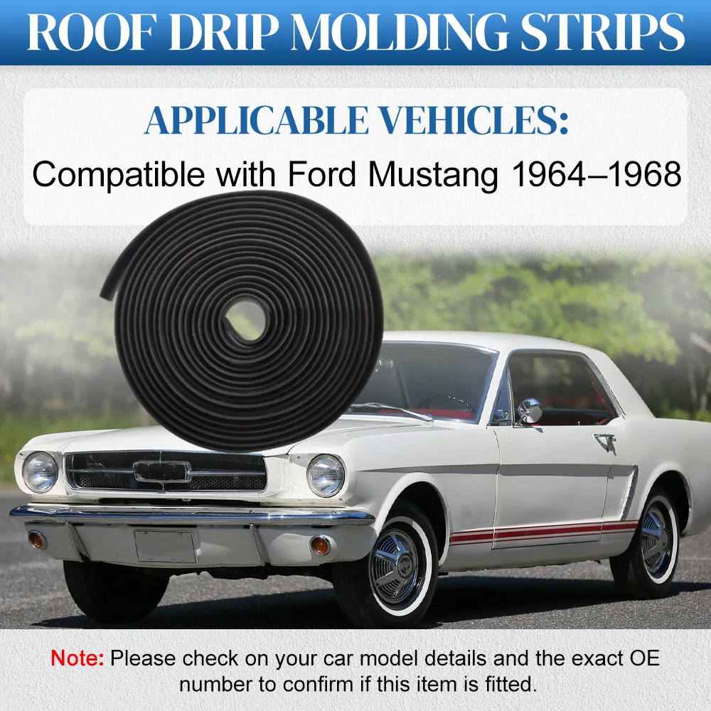 

19mm*5m Car Strip Auto Window Edge Windshield Rubber Seals for Ford Mustang 1964-1968
