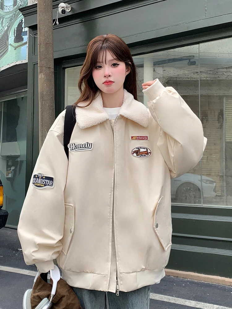 

Baseball Jackets Oversized Womens Summer Anti-Ultraviolet Crop European Style Outfits Panelled Graceful Lining Decorated Shining