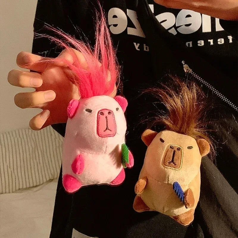 1-20PCS Kawaii Plush Capybara Pendant Capybara Plush Keychain Bag Pendant Gift for Children Photography Accessories