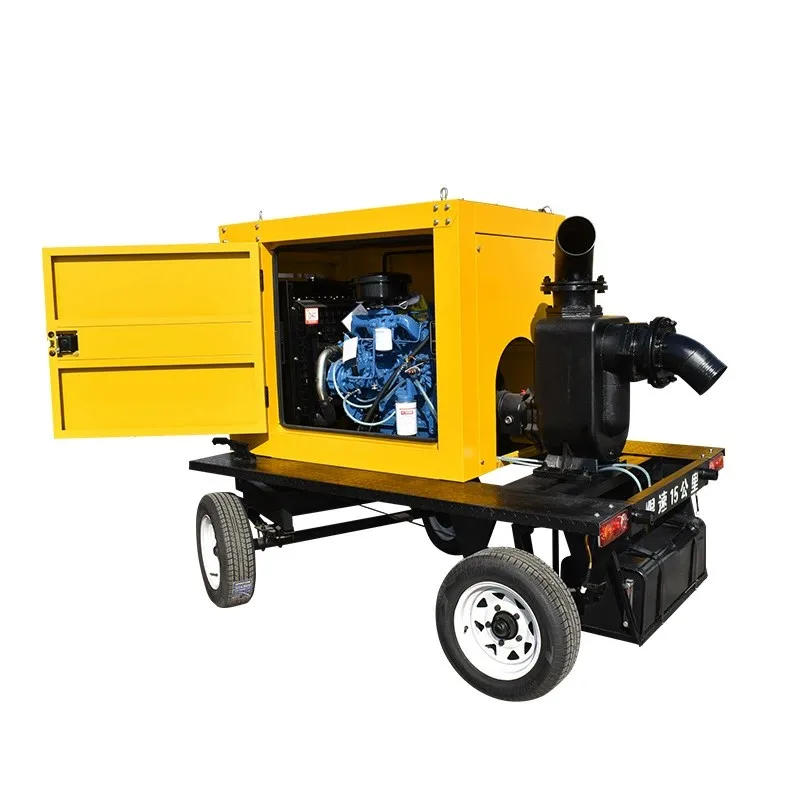 Flood Control Pump Truck Self Priming Mud Water Drainage Pump Diesel Driven For Mountain Village Flood Disaster Relief