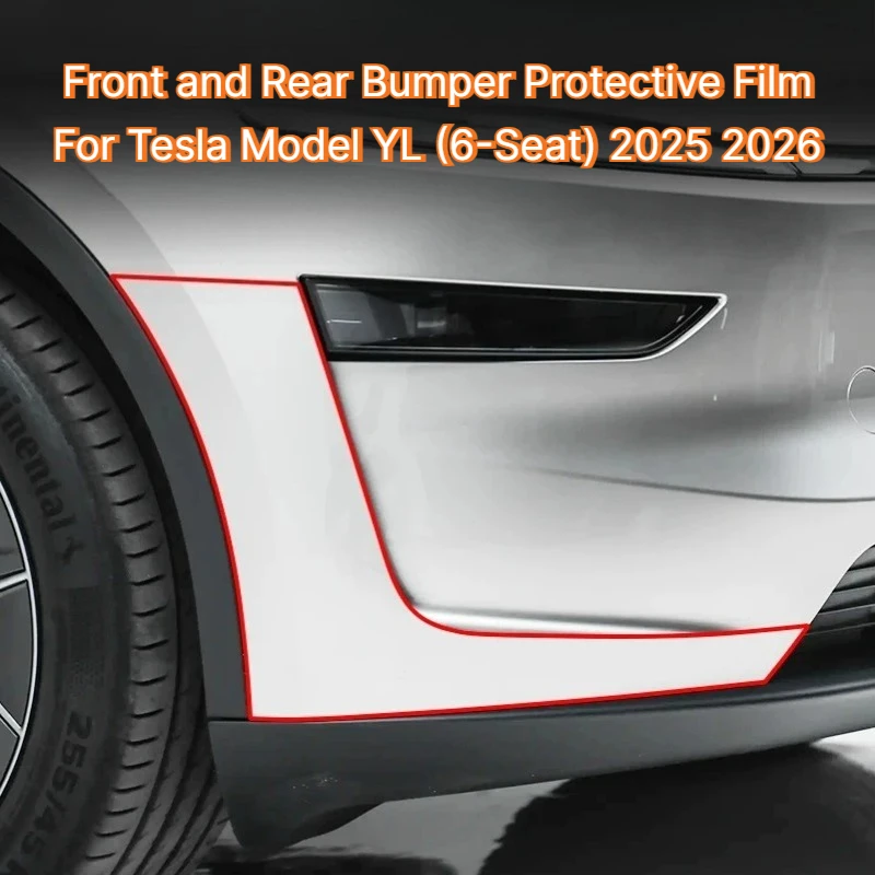 For Tesla Model YL 6-Seat Front Bumper Protective Film Door Scratch Resistant Film New Model YL TPU Rear Bumper Transparent Film