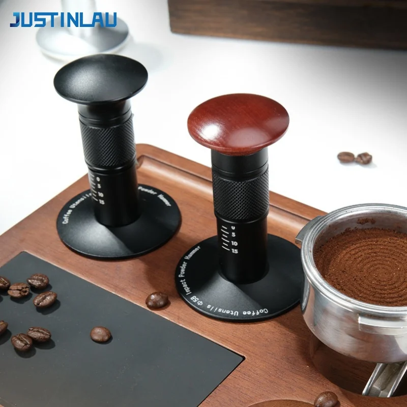 JUSTINLAU Coffee Grinding Hammer 4 Spring Constant Pressure 30lb Coffee Tamper Impact Coffee Powder Constant Force Pressing Tool