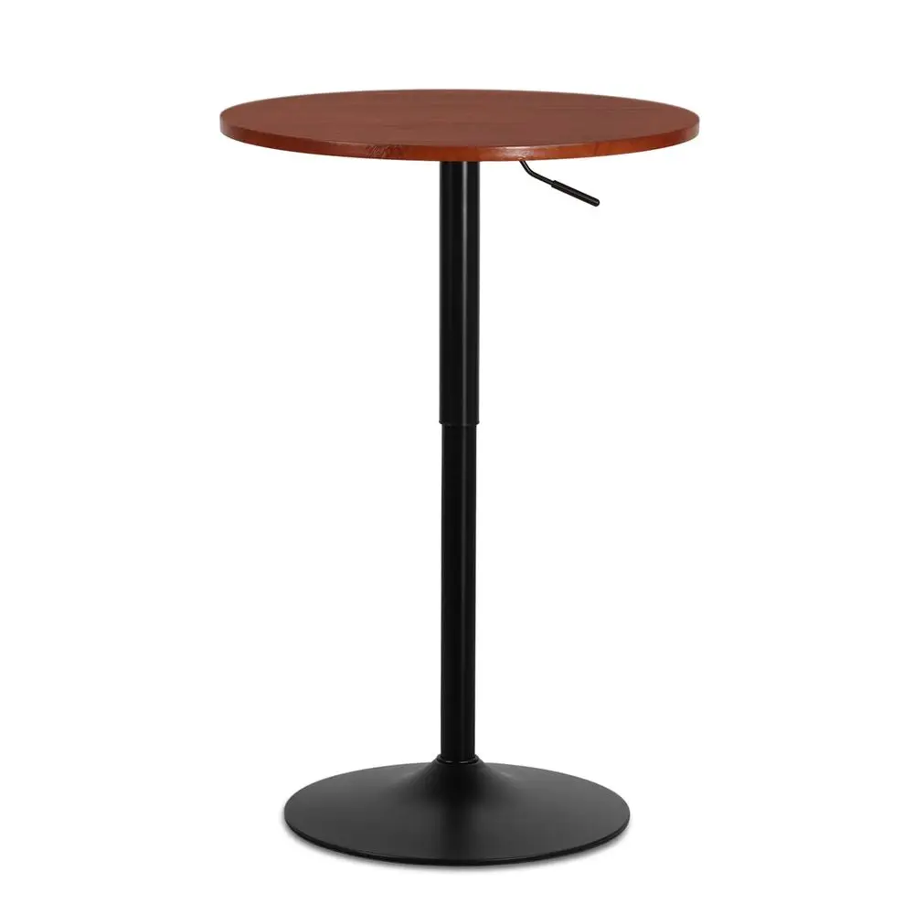 

Round Bar Table Adjustable Height, BistroTable with Black Leg and Base Pub Table 360 Swivel for Living Room Dining Room Bistro