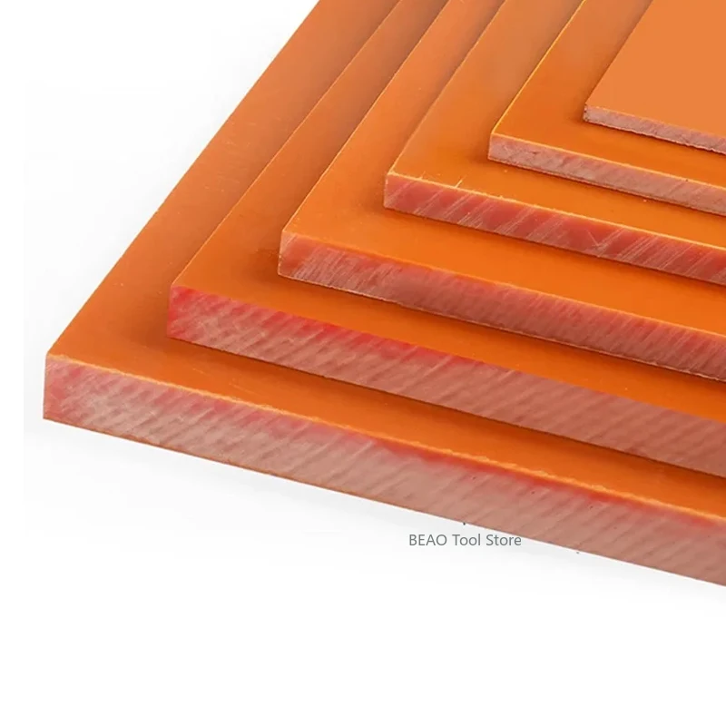 Electrical Bakelite Plate Insulation board anti-static orange red Phenolic Resin board 100 x100mm~300 x300mm